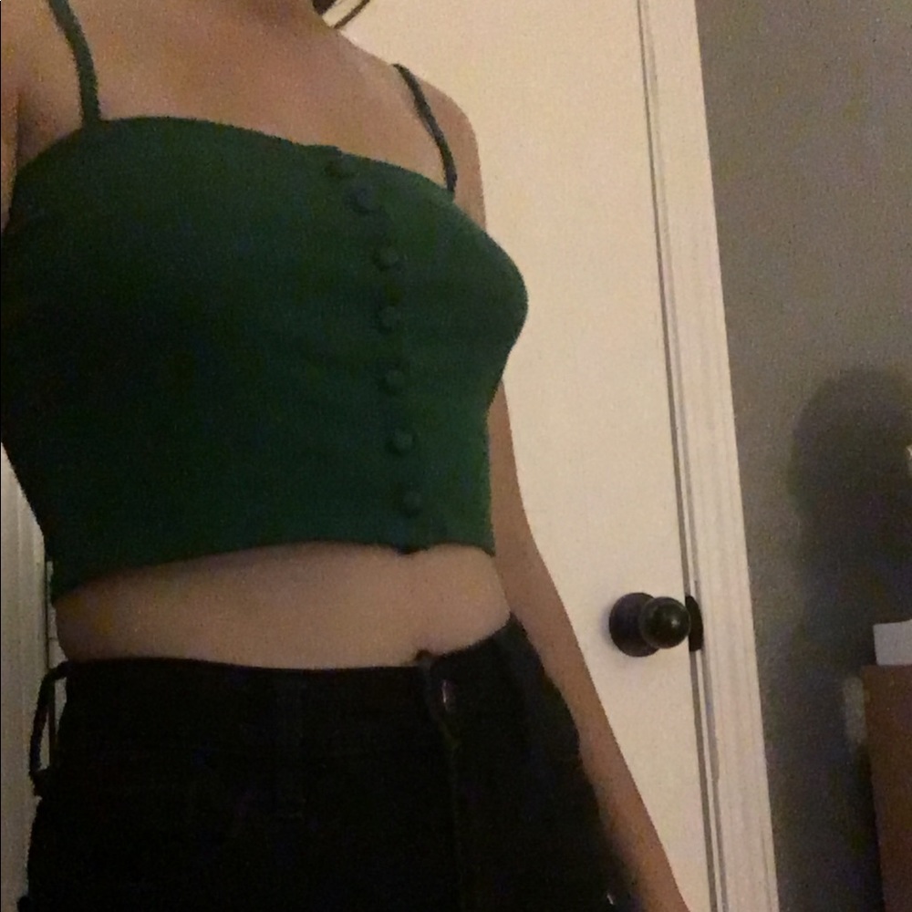 Green forever 21 crop top
